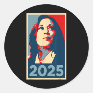 Cute 2025 Inauguration Kamala Harris Obama Poster Runt Klistermärke