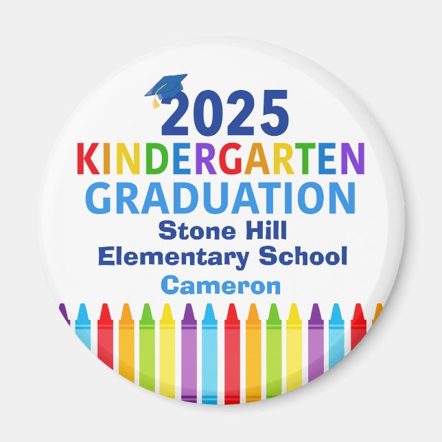 Cute 2025 Kindergarten Anpassningsbar School i Stu Magnet (Framsidan)
