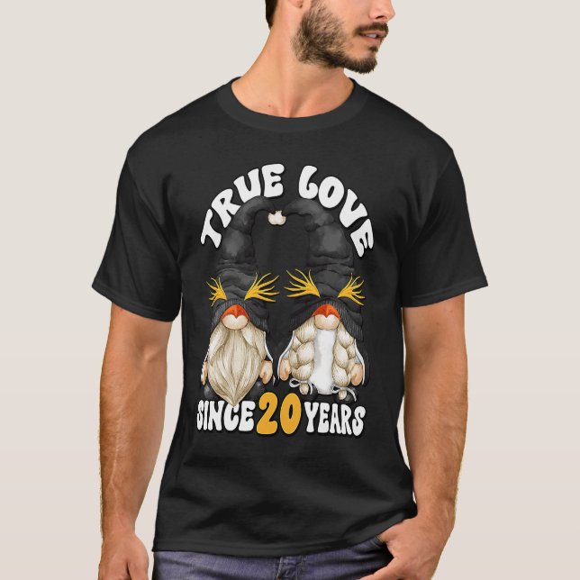 Cute 20th Wedding Anniversary Gnomes For Penguin M T Shirt (Framsida)