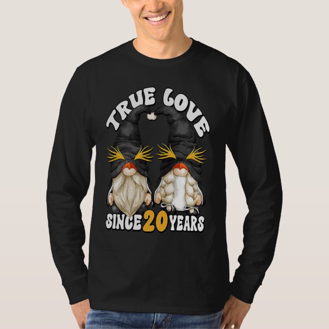 Cute 20th Wedding Anniversary Gnomes For Penguin M T Shirt (Framsida)