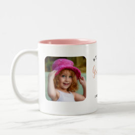 Cute 2-foto Grandma Modern Keepsakys Rosa Två-Tonad Mugg