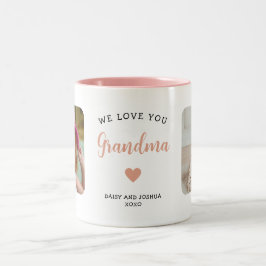 Cute 2-foto Grandma Modern Keepsakys Rosa Två-Tonad Mugg
