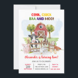 Cute 2nd Birthday Boskap Barnyard Kids Inbjudningar<br><div class="desc">Cute Land Boskap. Klicka på knappen "Anpassa" för att ytterligare anpassa mallen. Du kommer att kunna ändra all text,  inklusive stil,  färg och storlek och ändra bild.</div>