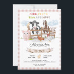 Cute 2nd Birthday Boskap Barnyard Kids Inbjudningar<br><div class="desc">Cute Land Boskap. Klicka på knappen "Anpassa" för att ytterligare anpassa mallen. Du kommer att kunna ändra all text,  inklusive stil,  färg och storlek och ändra bild.</div>