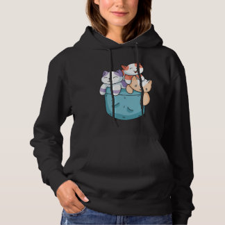 Cute 3 Cats in a Pocket  Cat   Kids Boys Girls T Shirt