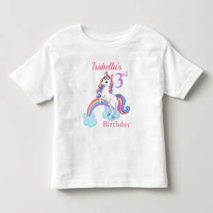 Cute 3:e födelsedagen Unicorn T-Shirt