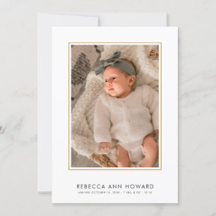 Cute 3 Photo Collage Baby Birth Notice