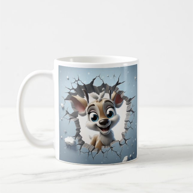 CUTE 3D-HJORT CRACK KAFFEMUGG (Vänster)