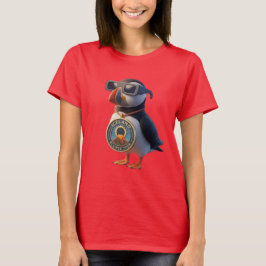 Cute 3D Iceland Puffin Total Solar Eclipse 2026 T Shirt
