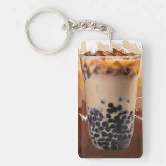 Cute 3D Milk Tea Design – Boba Lover Aesthetic Nyckelring