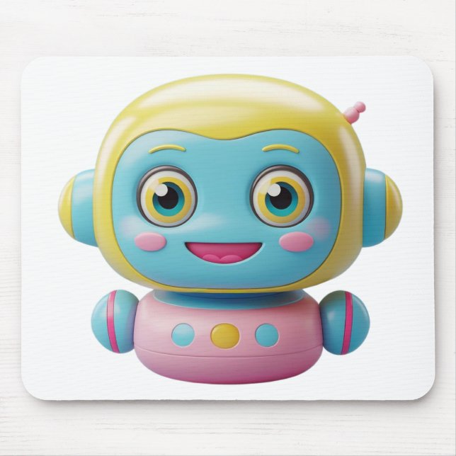 Cute 3D Robot Mouse Pad - Kawaii AI Tech Buddy Musmatta (Framsidan)