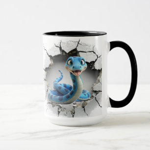 Cute 3D-snake Mugg