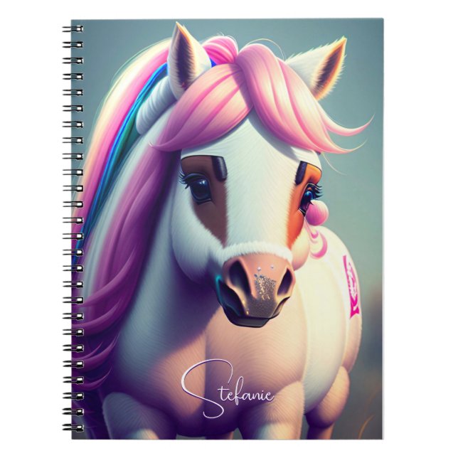 Cute 3d Spirit Pony 2 Anteckningsbok (Framsidan)