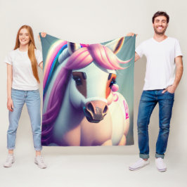 Cute 3d Spirit Pony 2 Fleecefilt