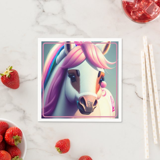 Cute 3D Spirit Pony 2 Party Pappersservett (Insitu)