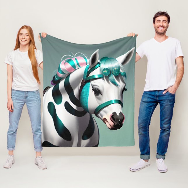 Cute 3d Spirit Pony 7 Fleecefilt (På plats)