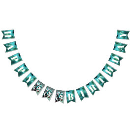 Cute 3d Spirit Pony 7 Grattis på födelsedagen Bubb Vimplar