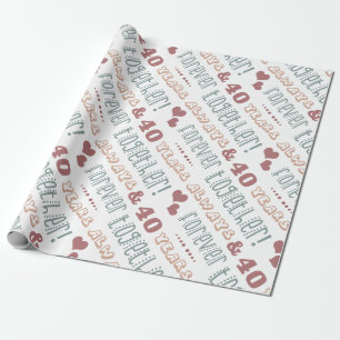 Cute 40:e Bröllop-årsdagen Presentpapper