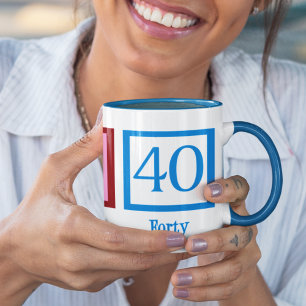 Cute 40:e födelsedag (Peace Kärlek) Mugg