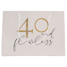 Cute 40 & Flegless Rosa & Guld 40:e födelsedagen