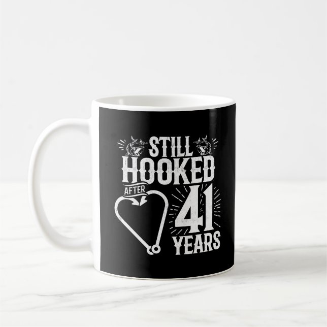 Cute 41:a årsdagen Par, gift 41 år Kaffemugg (Vänster)