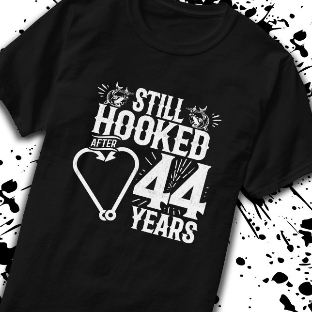 Cute 44-årsdagen Par, gift 44 år T Shirt (Skapare uppladdad)