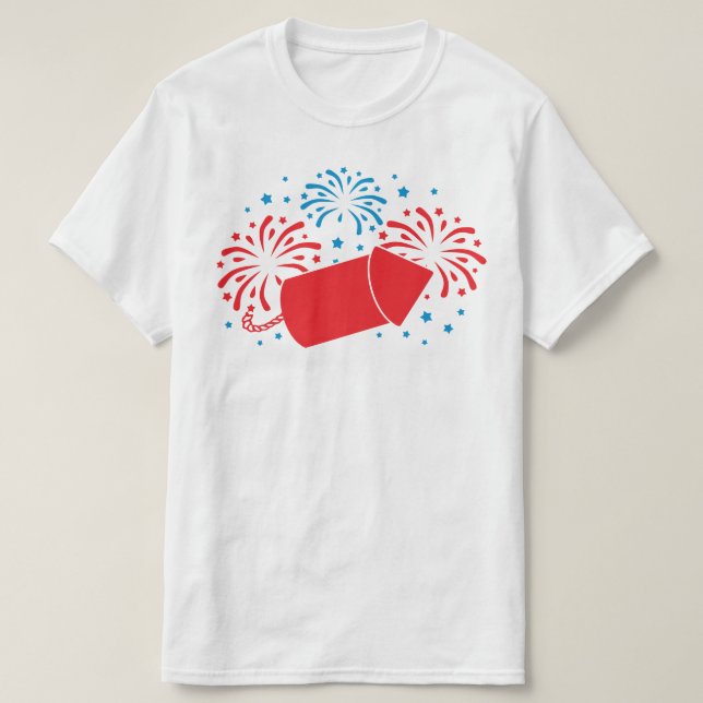 Cute 4:e juli-fyrverkerier t shirt (Design framsida)