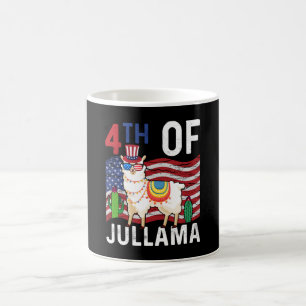 Cute 4:e juli Patriotic Llama 4:e juli-gåva Kaffemugg