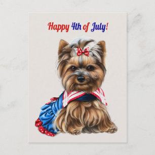 Cute 4:e juli, Schnauzer Puppy Helg Vykort