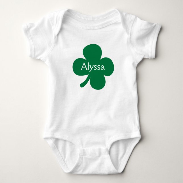 Cute 4 Löv Klöver Personlig St patricks day Tee (Framsida)