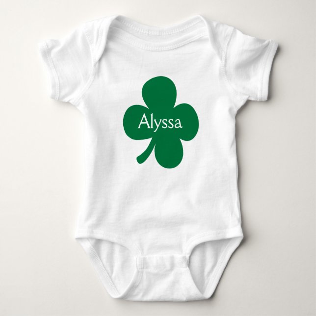 Cute 4 Löv Klöver Personlig St patricks day Tee Shirt (Framsida)