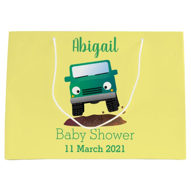 Cute 4X4 tecknad utanför fordon (Framsidan)