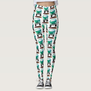 Cute 4X4 tecknad utanför fordon Leggings