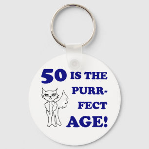 Cute 50:e födelsedagen nyckelring