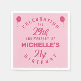 Cute 50:e Personligen på födelsedagen Pappersservett