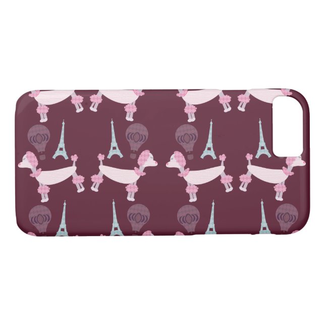 Cute 50 Paris Pudel Illustrated Tecknad Case-Mate iPhone Skal (Baksida (horisontal))