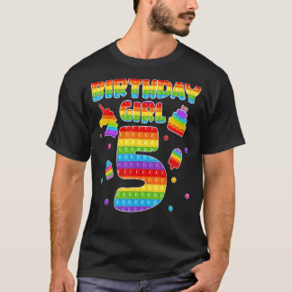 Cute 5:e födelsetjänsten 5 år gammal Fidget Pop T Shirt