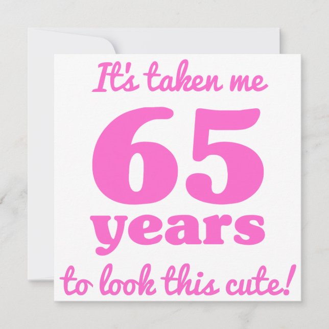Cute 65e Birday for Women Kort (Framsida)
