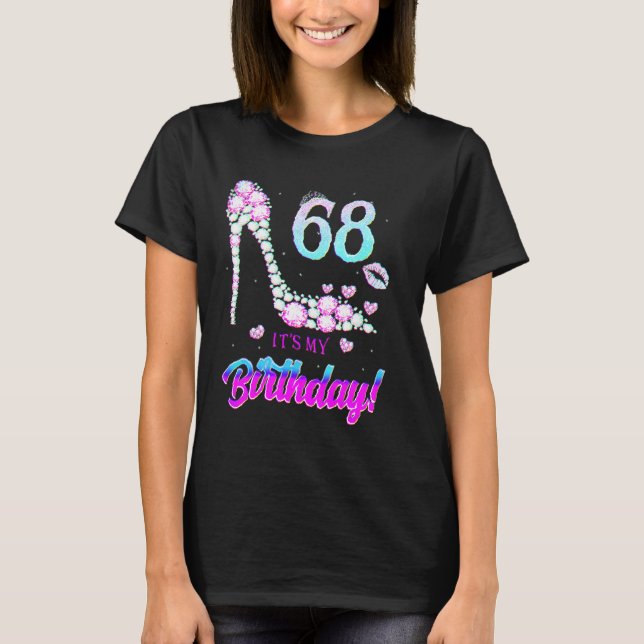 Cute 68 Years Old It's My 68th Birthday Party T Shirt (Framsida)