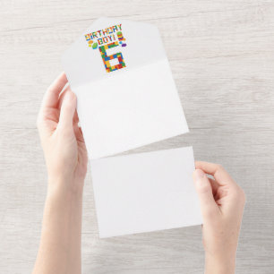 Cute 6e Birthday Gift 6-åriga blocket Byggnad