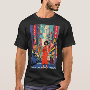 Cute 80S Retro Anime Girl Tokyo Japan Vintage Trav T Shirt