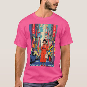 Cute 80S Retro Anime Girl Tokyo Japan Vintage Trav T Shirt