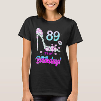 Cute 89 Years Old It's My 89th Birthday Party T Shirt
