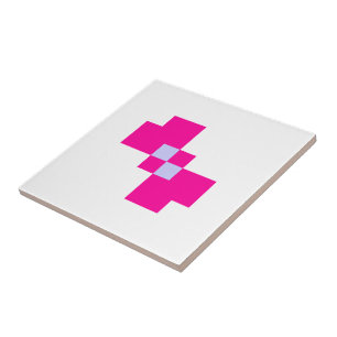 Cute 8-bitars pixelfält kakelplatta