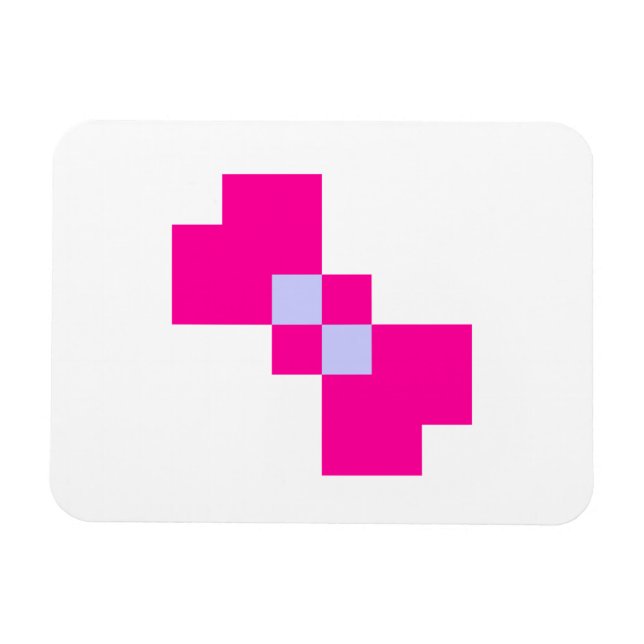 Cute 8-bitars pixelfält magnet (Horisontell)