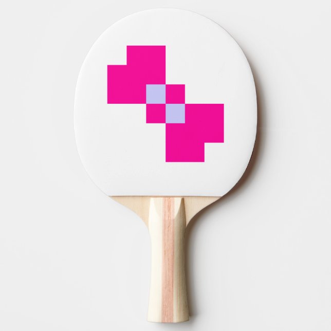 Cute 8-bitars pixelfält pingisracket (Framsidan)