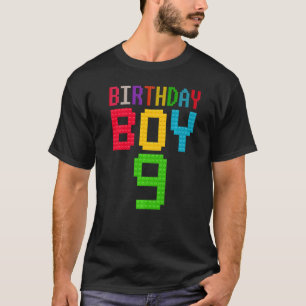 Cute 9:e födelsedagsgåva 9 år gammal Byggnad T Shirt