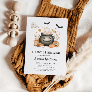 Cute A Baby brinner i halloween babyskor Inbjudningar