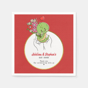 Cute A Baby-ormen är på väg att bli en röd babysku Pappersservett