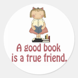 Cute A Bra Bok är en sann väninna T-shirt Runt Klistermärke